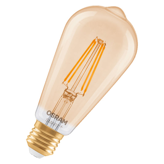 SMART+ MATTER Classic Edison 53 6W 2400K E27 Filament Dimmable GOLD | OSRAM