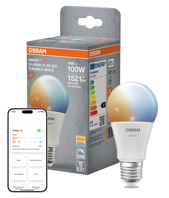 SMART+ MATTER Classic A100 14W E27 Tunable White | OSRAM