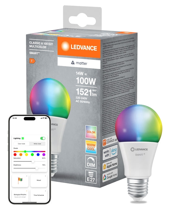 SMART+ MATTER Classic A100 14W E27 Multicolor | OSRAM