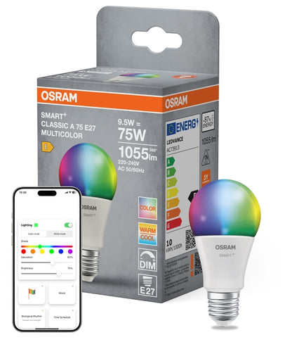 SMART+ MATTER Classic A75 9.5W E27 Multicolor | OSRAM