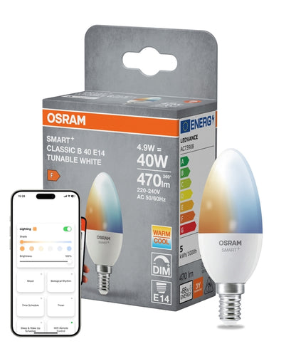 SMART+ MATTER Classic B40 4.9W E14 Tunable White | OSRAM