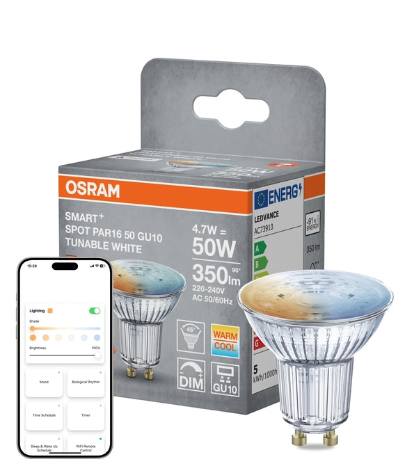 SMART+ MATTER GU10 Spot PAR16 50 45° 4.7W Tunable White | OSRAM